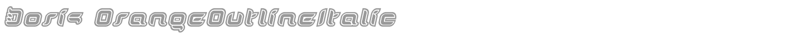 Doris OrangeOutlineItalic font preview